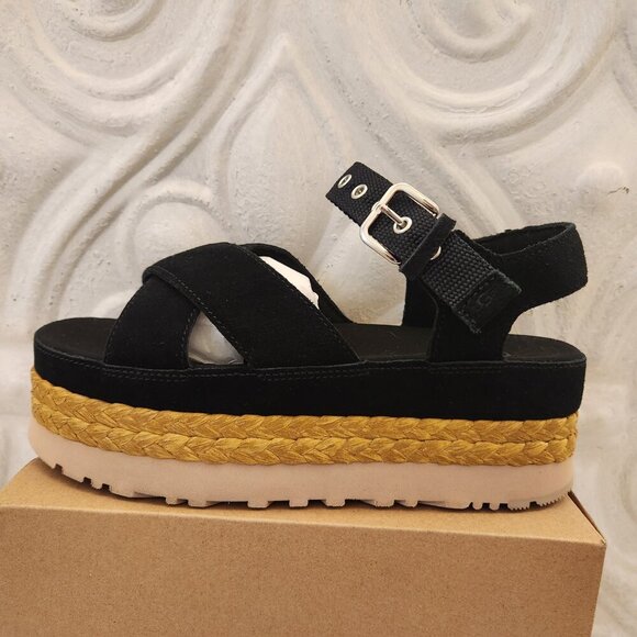 UGG Aubrey Ankle Strap Platform Sandal, Size 9. NIB. - Picture 2 of 10